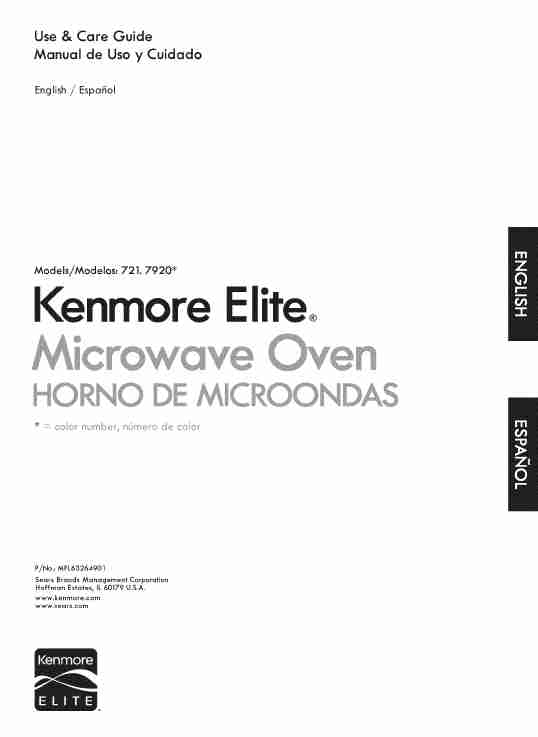 Kenmore Microwave Oven 721_ 7920-page_pdf